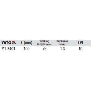 Pjūkliukas siaurapjūkliui 5vnt.10TPI / 2.5mm (medis, plastikas) (YT-3401) 2