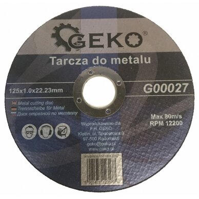 Pjovimo diskas metalui | 125x1.0x22,23 (SK00027) 1