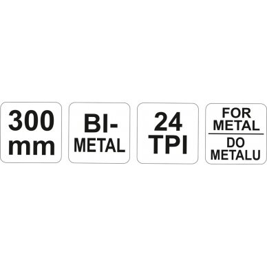 Pjūklas metalui | 300 mm (YT-3161) 2