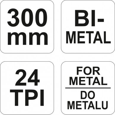 Pjūklas metalui 300mm (YT-3163) 2