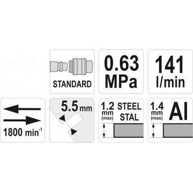 Pneumatinės žirklės skardai kampinės (YT-09944) 3