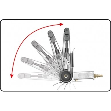 Pneumatinis juostinis šlifuoklis | 20 X 520 mm (YT-09742) 2