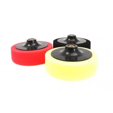 Poliravimo padų rinkinys | juodas / oranžinis / geltonas | M14 | 150 mm (CB018) 2
