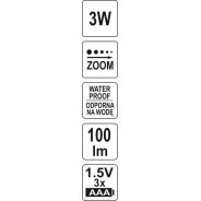 Prožektorius dedamas ant galvos  3W, 100lm (YT-08590) 8