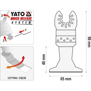 Priedas daugiafunkciniam įrankiui | BIM-TIN | 90 mm / 65 mm (YT-34713) 3