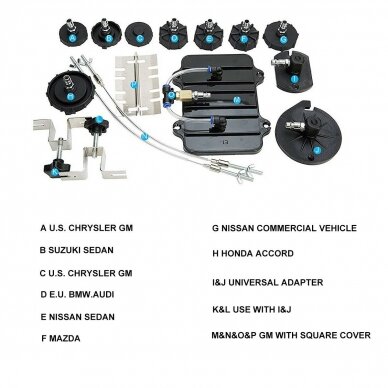 Profesionalus stabdžių sistemos nuorinimo prietaisas su adapteriais (SK2396) 2