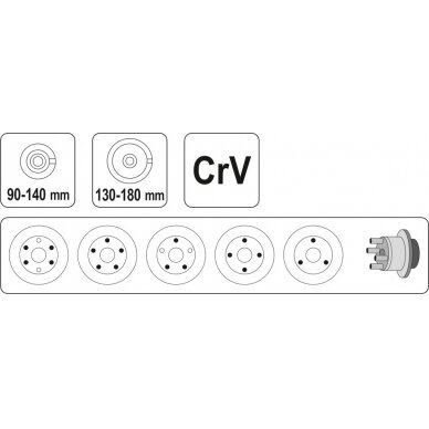 Pusašio, ašies nuėmėjas | (90-180 mm (YT-0602) 4
