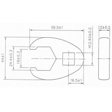 Raktas varnos koja | 12,5 mm (1/2") | 24 mm (1757-24)