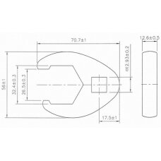 Raktas varnos koja | 12,5 mm (1/2") | 32 mm (1757-32)