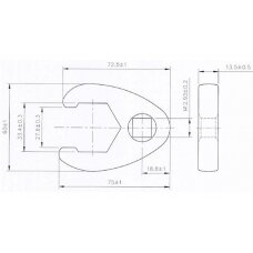 Raktas varnos koja | 12.5 mm (1/2") | 33 mm (1759-33)