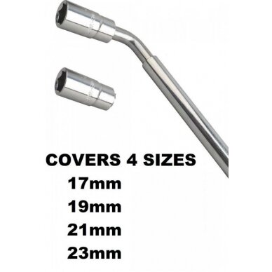 Raktas ratams teleskopinis profi | Cr-V | 12,5 mm (1/2") | 21/23+17/19 mm | 3 vnt. (ES-1719) 3