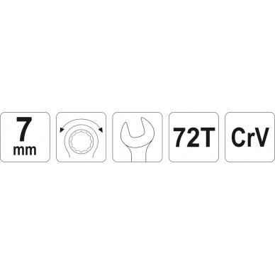 Raktas terkšlinis | 7 mm (YT-01907) 2
