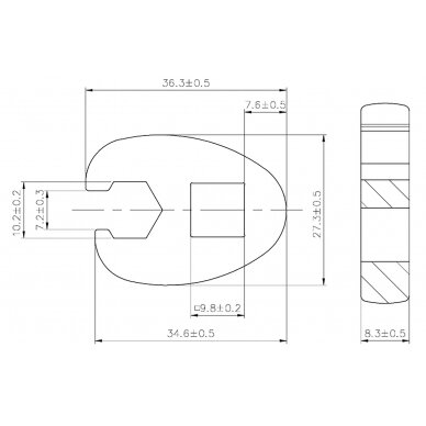 Raktas "varnos koja" | 10 mm (3/8") | 10 mm (1756-10) 2