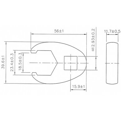 Raktas varnos koja | 12,5 mm (1/2") | 23 mm (1757-23) 2