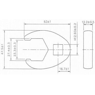 Raktas varnos koja | 12,5 mm (1/2") | 27 mm (1757-27) 1