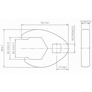 Raktas varnos koja | 12,5 mm (1/2") | 32 mm (1757-32) 1