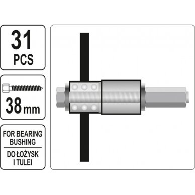Rato guolių presavimo įrankių komplektas | 31 vnt. (YT-25412) 4