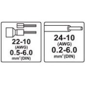 Replės laidams daugiafunkcinės | 0,5÷6 mm2 | 210 mm (YT-2278) 3