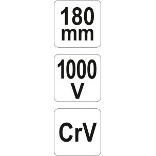 Replės aukštos įtampos laidams šoninio kirpimo 180mm, VDE 1000V (YT-21159) 4