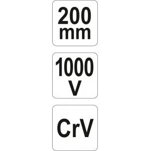 Replės aukštos įtampos laidams tiesios 200mm, VDE 1000V (YT-21155) 4