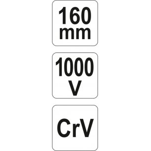 Replės aukštos įtampos laidams tiesios 160mm, VDE 1000V (YT-21154) 4