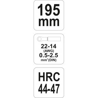 Replės jungčių užspaudimui | 0,5-2,5 mm² (YT-2307) 2