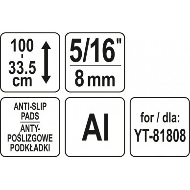 Reguliuojamas stovas 5/16" | TRIPODAS | skirtas YT-81808 (YT-81809) 4