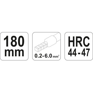 Replės jungčių užspaudimui | 0,2 iki 6mm ² (YT-2240) 2