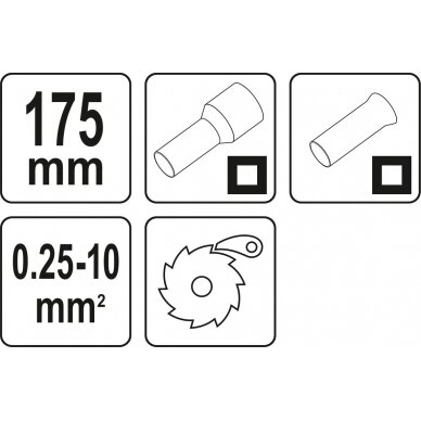 Replės jungčių užspaudimui | 0,20 iki 10 mm² (YT-23051) 3
