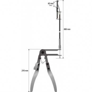 Replės sąvaržom su trosu 530mm "Stahlberg" (H3011701) 2