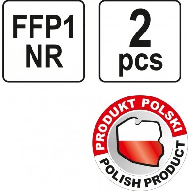 Respiratoriai FFP1/K 2 vnt. (YT-74852) 2
