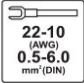 Replės jungčių užspaudimui | 0,5-6 mm ² (22-10 AWG) (YT-2302) 3