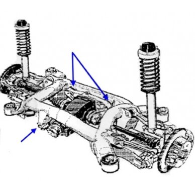 Sailentblokų presavimo komplektas | BMW E38, E39 | 7 vnt. (6456) 7