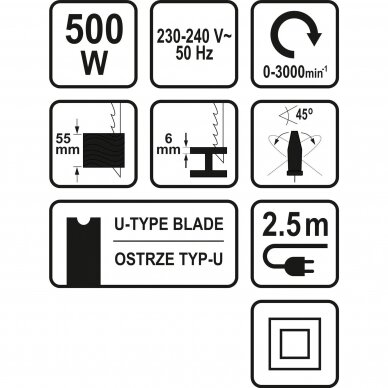 Siaurapjūklis STHOR 79473 | 500W | 55MM 3