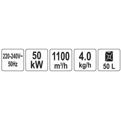 Šildytuvas | dyzelinas / žibalas | 50 kW (YT-99743) 5