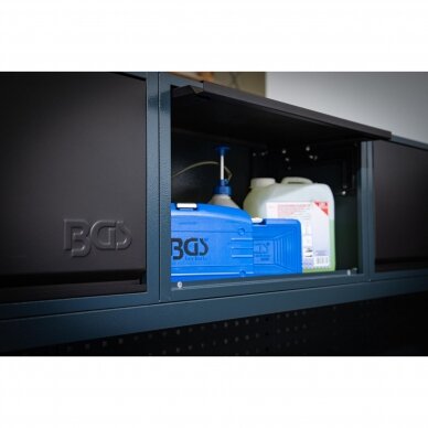 Sisteminis dirbtuvės baldų komplektas BGS Technic Compact Kit 80130 | medinis stalviršis | 6 komponentai | LED apšvietimas 2