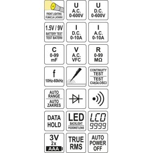 Skaitmeninis daugiafunkcinis testeris (YT-73094) 4