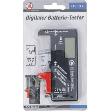 Skaitmeninis baterijos apkrovos testeris | 1,5 V / 9 V (63503) 4