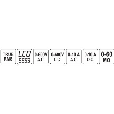 Skaitmeninis daugiafunkcinis testeris | išmanus | TRUE RMS (81772) 8