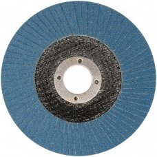 Šlifavimo diskas lapelinis išgaubtos formos | ZIRCONIUM INOX | P100 | 125X22,2mm (ES815100)