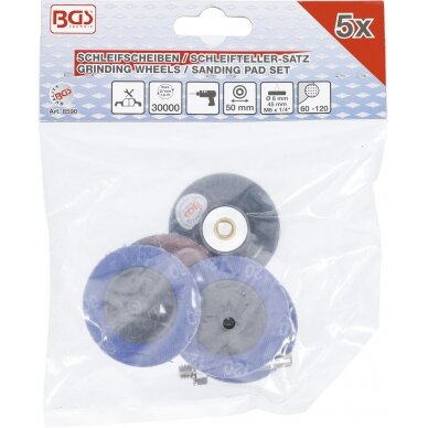 Šlifavimo diskai / šlifavimo pado komplektas | Ø 50 mm (8590) 3