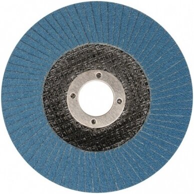 Šlifavimo diskas lapelinis išgaubtos formos | ZIRCONIUM INOX | P40 | 125X22,2mm (ES815040)