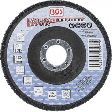 Šlifavimo diskas lapelinis | Ø 125 mm | K 120 (3977) 2