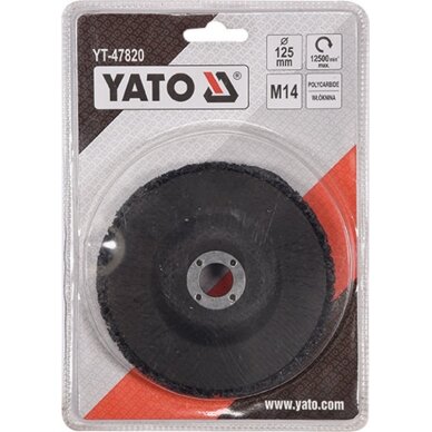 Šlifavimo diskas metalui su abrazyvine medžiaga | juodas | 125xM14 (YT-47820) 2