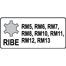 Smūginių antgalių rinkinys | 12,5 mm (1/2") | Spline (Ribe) M5 - M13 | 8 vnt. (YT-1068) 3