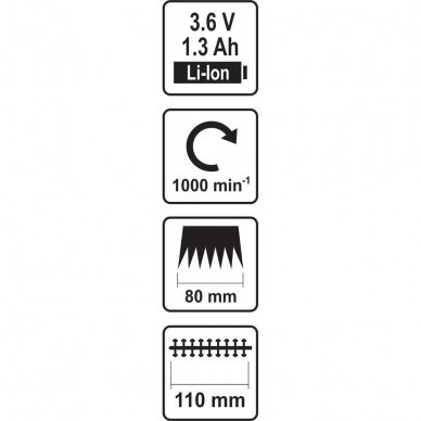 Sodo žirklės FLO 79500 | Li-ion | 3.6V 7