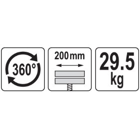 Spaustuvai šaltkalvio pasukami | 200 mm (30kg) (YT-65049) 2