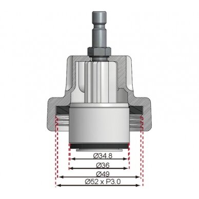 Spaudimo adapteris | Ford Mondeo, Land Rover, Opel, Ssangyong (8027-12) 3