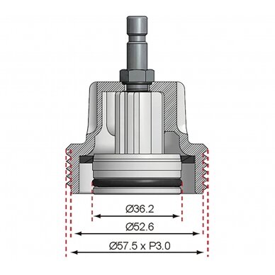 Spaudimo adapteris | No. 8 BGS 8027, 8098 | VW (8027-8) 3