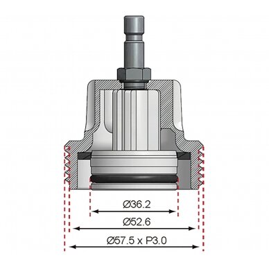 Spaudimo adapteris | No. 8 BGS 8027, 8098 | VW (8027-8) 5